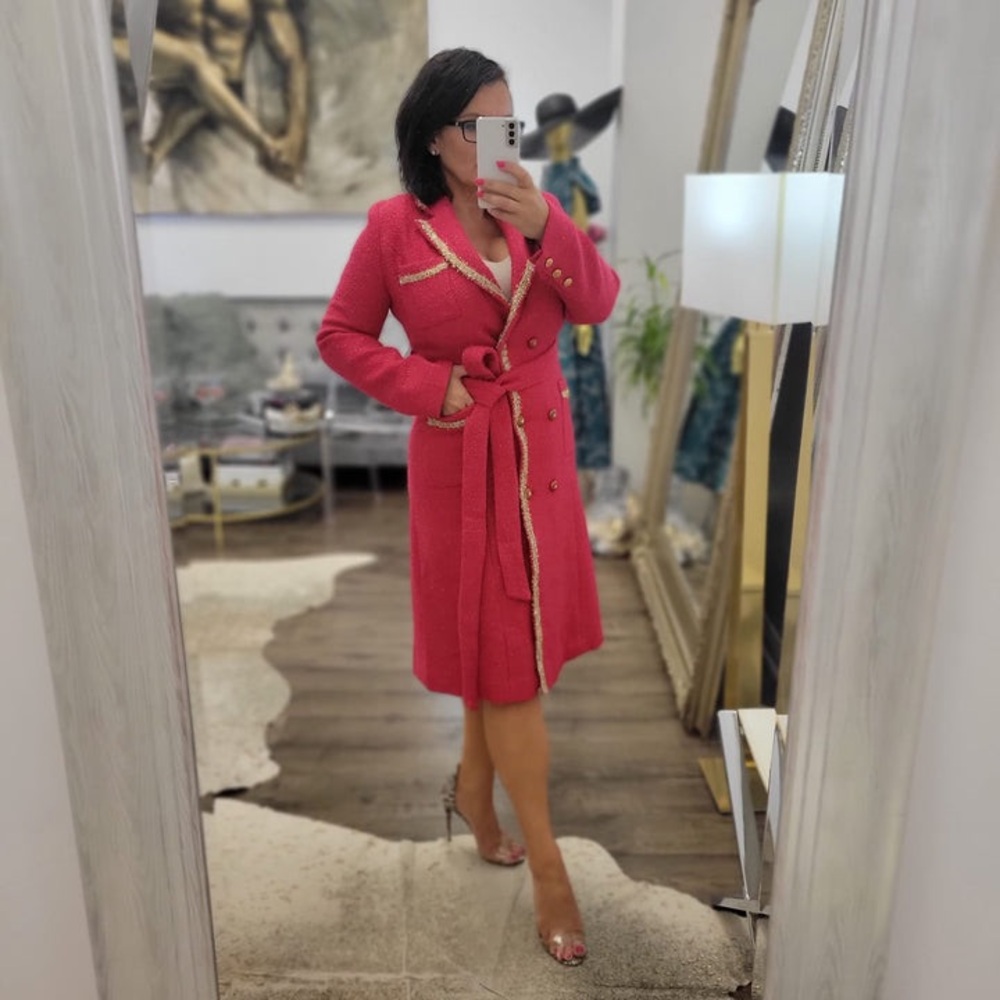 COPY - Pink Tweed Jacket MULTIPLE SIZES